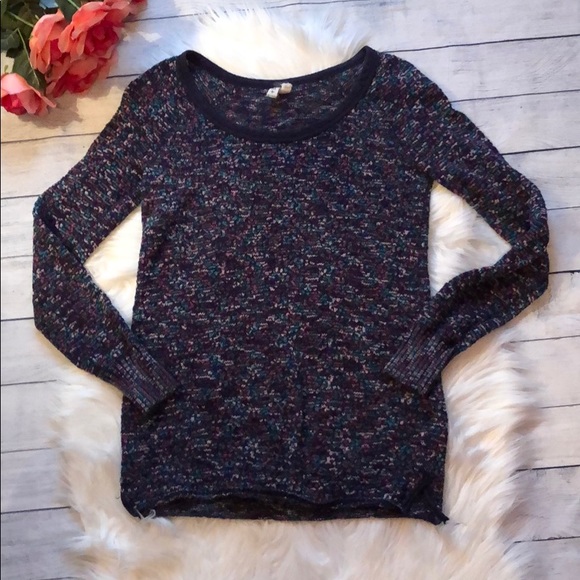 Free People Sweaters - Free People Speckled Knit Crewneck Purple Sweater